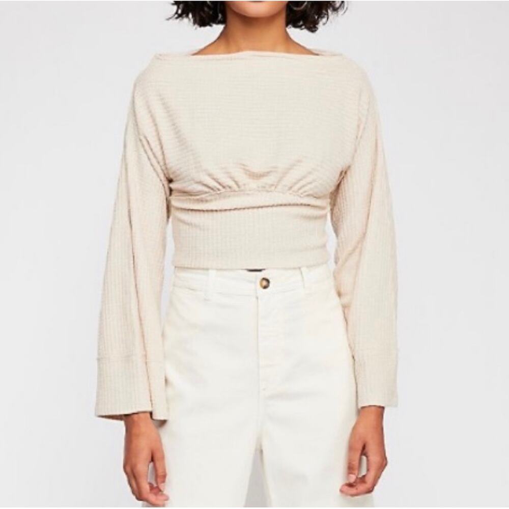 Free people boatneck bell sleeve thermal